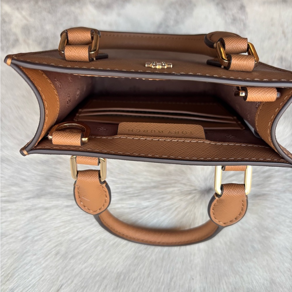 Tory Burch Mini Shopping Tote in Brown - Picture 2 of 3